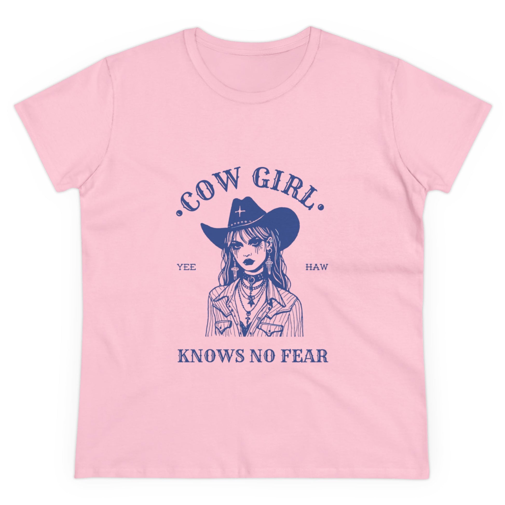 Women's Midweight Cotton Tee - No Fear Cowgirl