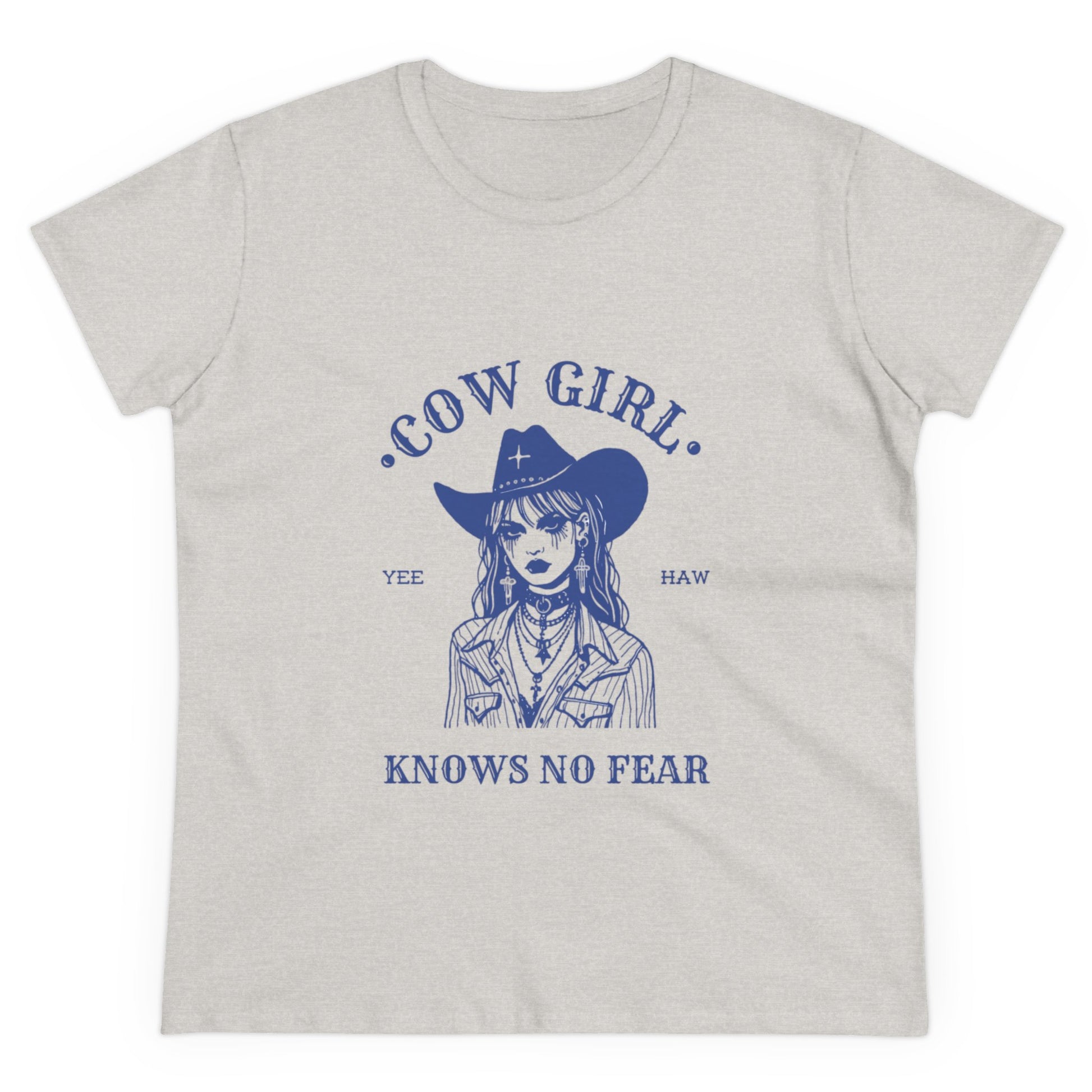 Women's Midweight Cotton Tee - No Fear Cowgirl