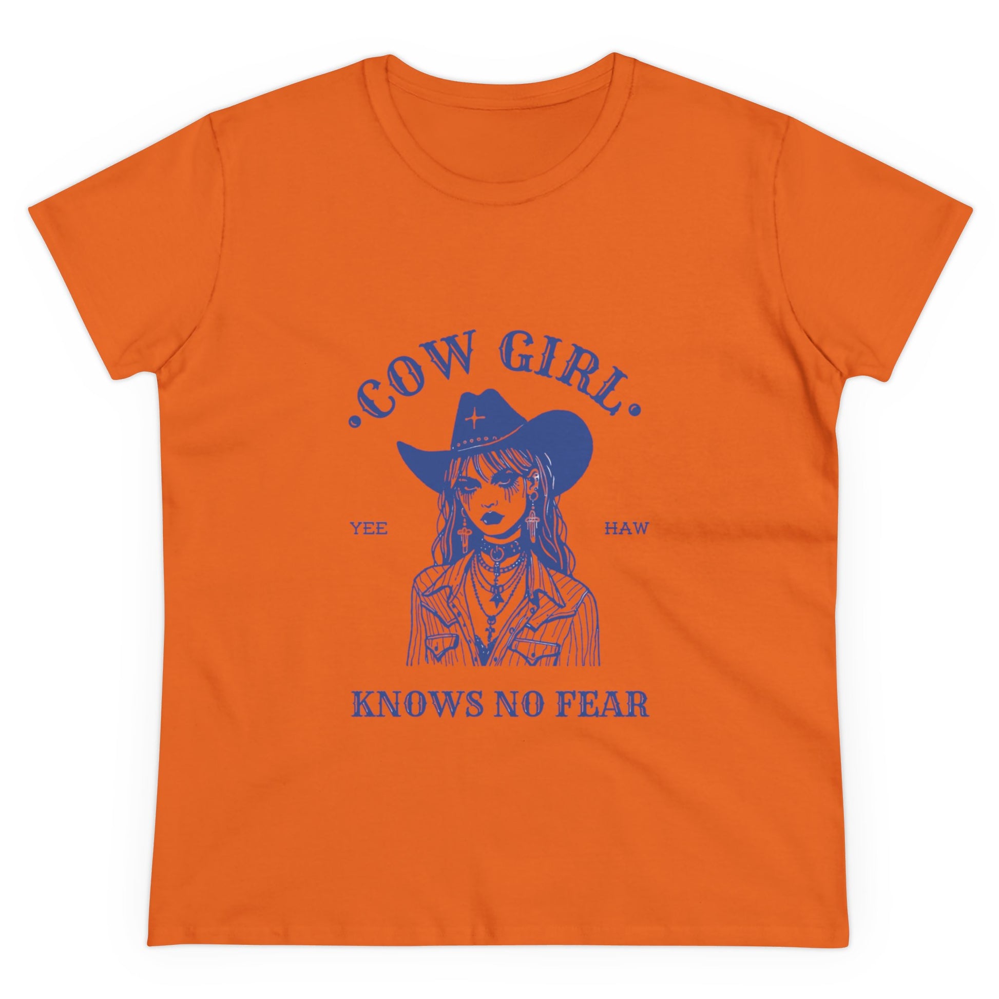 Women's Midweight Cotton Tee - No Fear Cowgirl