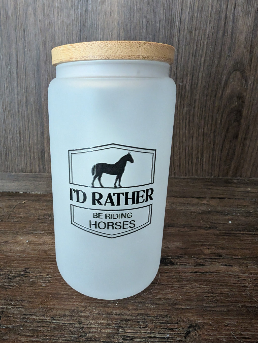 Glass Cup - I'd Rather Be Riding